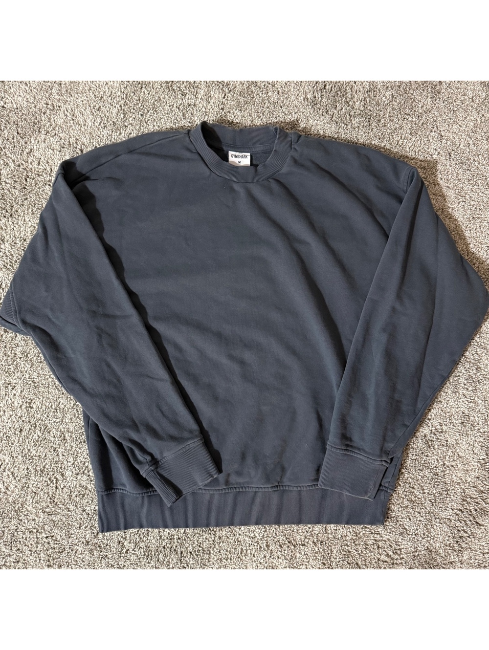 Navy Blue Gymshark Long Sleeve Crewneck Sweatshirt Men’s Medium
